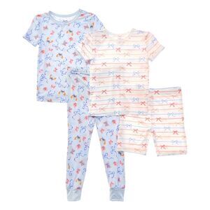 Little Me Girls  4Pc Bows 4Pc Pj